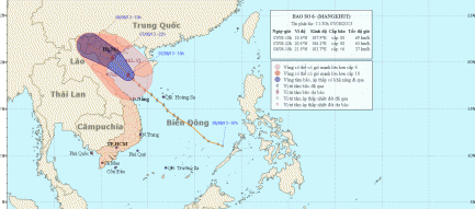 Bão số 6 - bão Mangkhut đổ bộ vào Hà Nội chiều tối nay 7-8