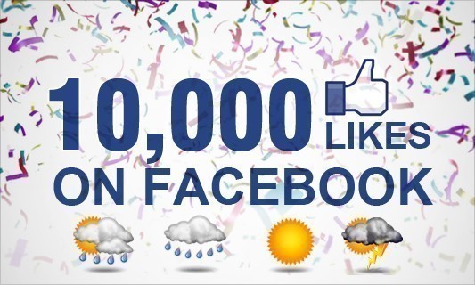 Facebook Dự báo thời tiết Hà Nội đạt 10000 like!