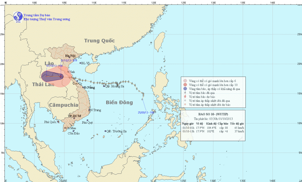 Cơn bão số 10 suy yếu thành áp thấp nhiệt đới