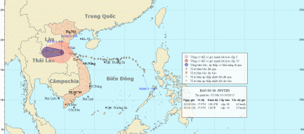 Cơn bão số 10 suy yếu thành áp thấp nhiệt đới