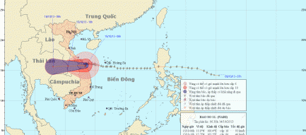Cơn bão số 11 đã đổ bộ vào miền Trung, đêm nay miền Bắc trở lạnh