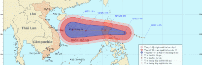 Siêu bão Nari tiến vào biển Đông