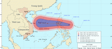Siêu bão Nari tiến vào biển Đông