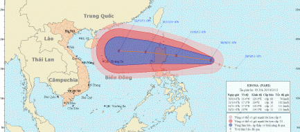 Tin bão Krosa gần biển Đông!