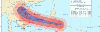 Bão Haiyan sẽ gây mưa to cho Bắc Bộ và Trung Bộ