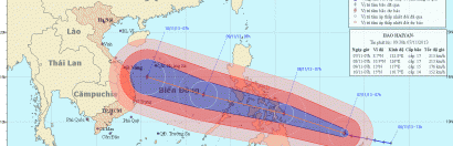 Cơn bão Haiyan sắp vào biển Đông