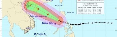 Bão Rammasun tiến vào Biển Đông, trở thành bão số 2 trên Biển Đông