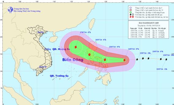 Tin bão gần biển Đông: Bão Rammasun