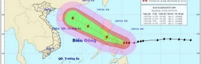 Bão Rammasun tiếp tục mạnh lên và tiến về Biển Đông