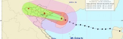 Bão số 3 tiến vào vịnh Bắc Bộ