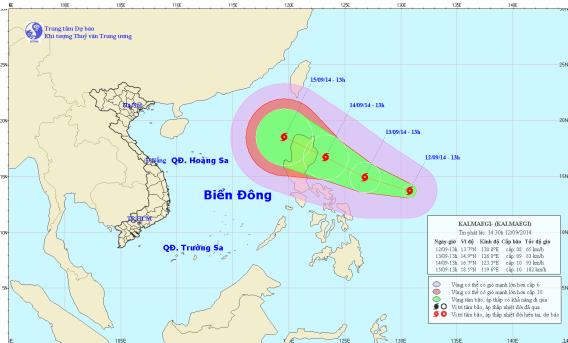 Tin bão gần biển Đông: Bão Kalmaegi