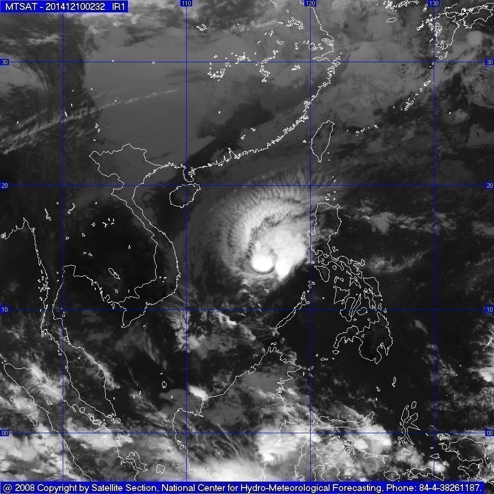 Bão Hagupit tiến gần về đảo Trường Sa, Bắc Bộ đón không khí lạnh mới 