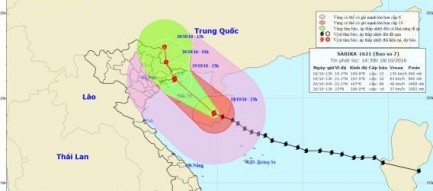 Tin bão số 7: từ chiều tối nay Hà Nội có mưa to tới rất to